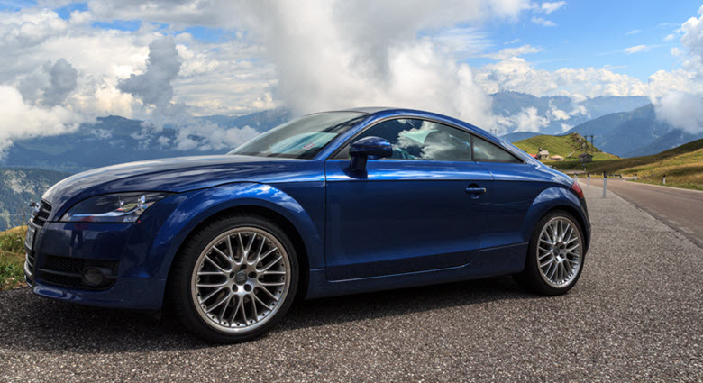 Blue Audi TT